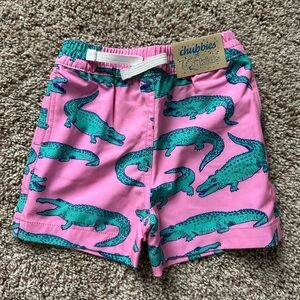 CHUBBIES KID’S SWIM SUIT PINK WITH GREEN ALLIGATORS - 18 - 24 MONTHS